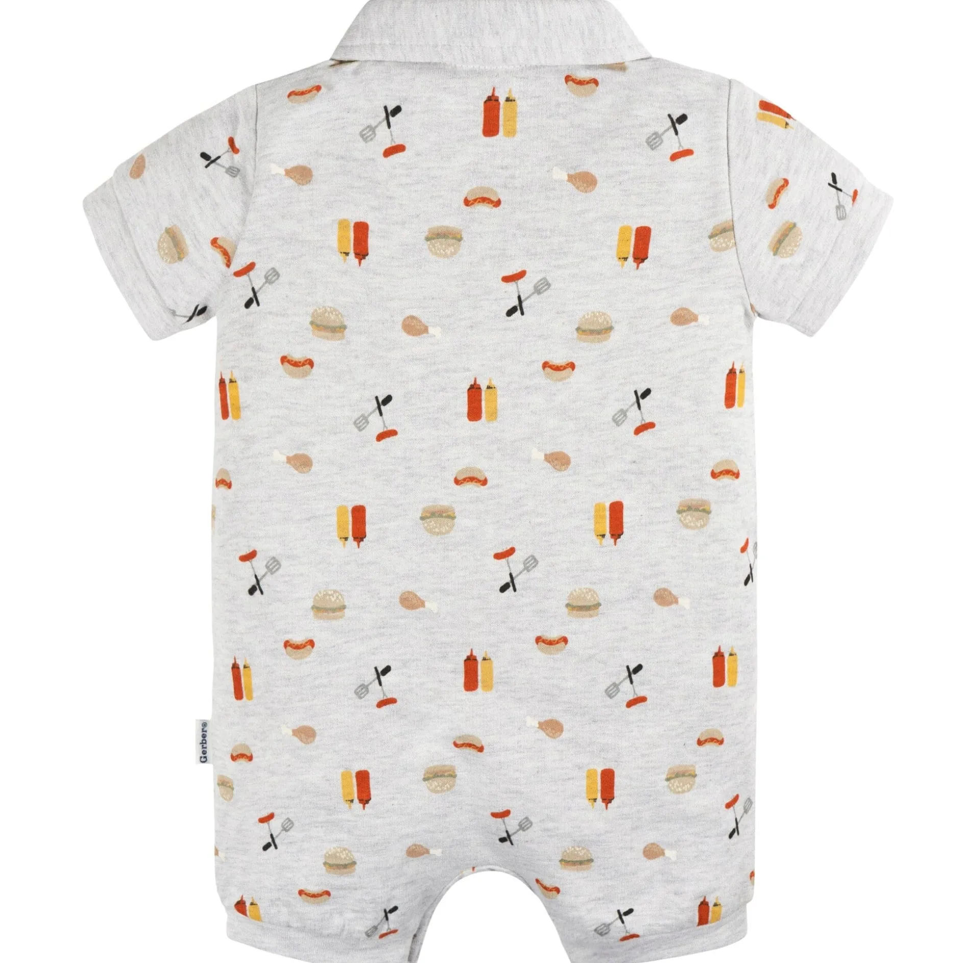 Baby Boys Barbeque Collared Romper