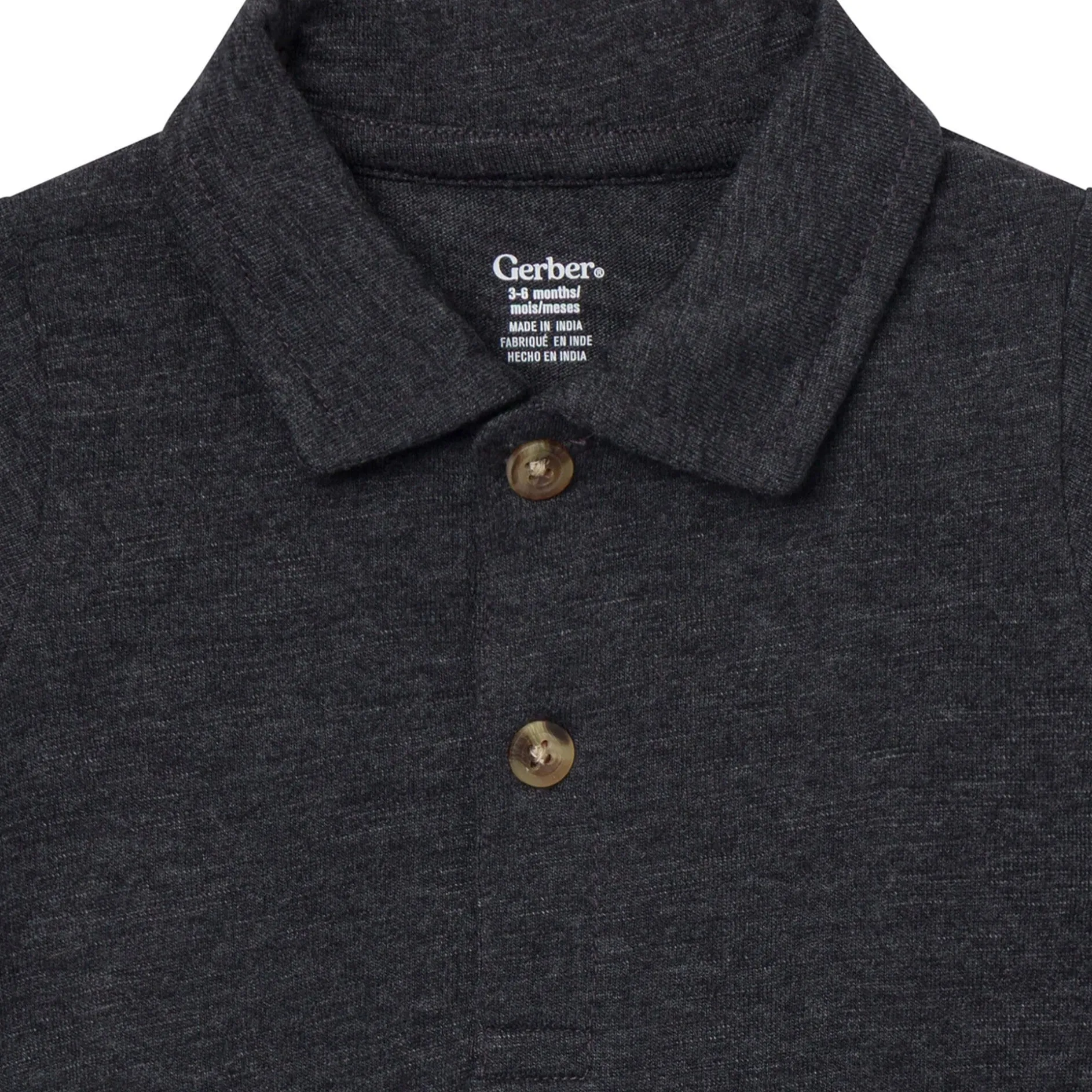 Baby Boys Black Polo Bodysuit