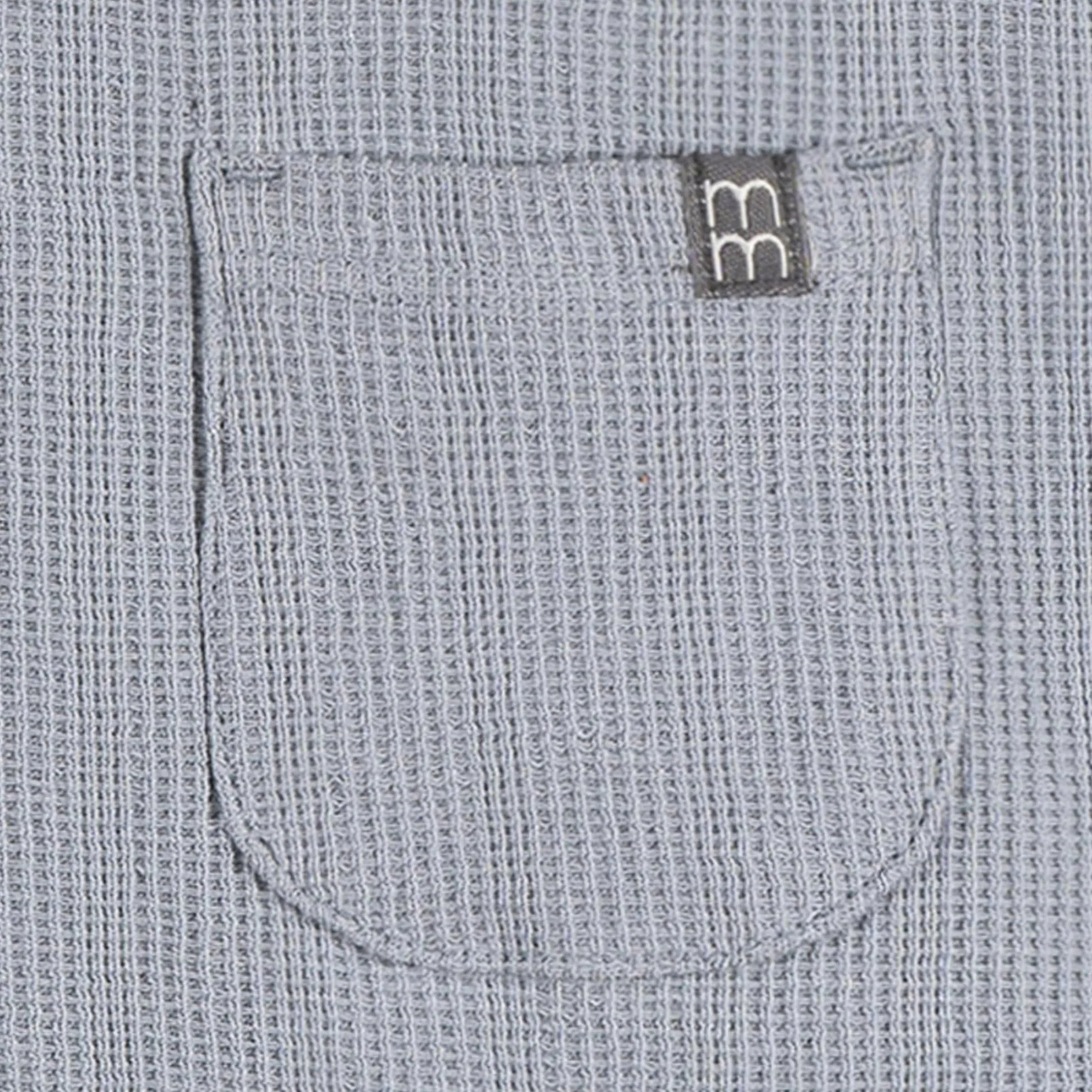 Baby Boys Blue Grey Henley Romper