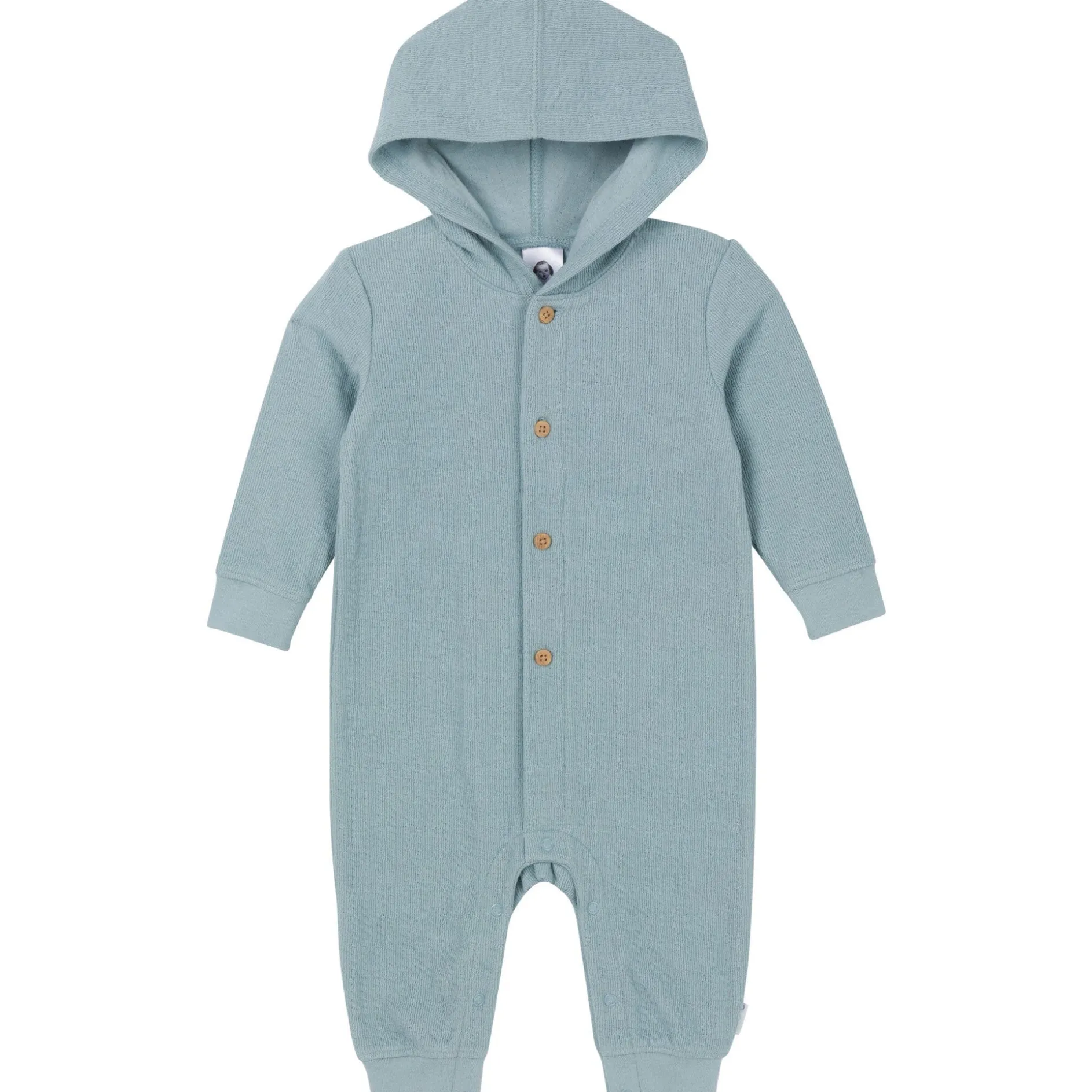 Baby Boys Blue Hooded Romper