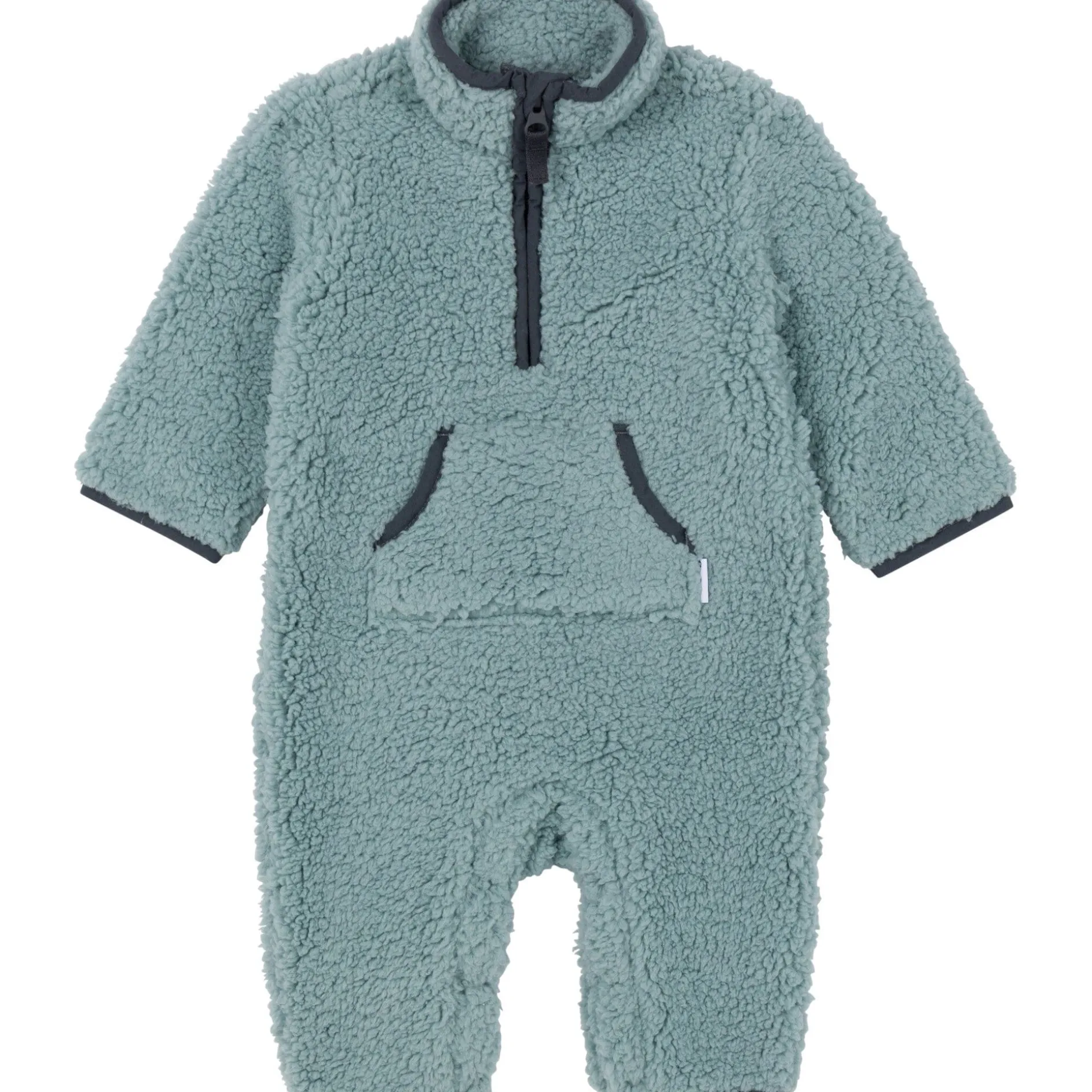 Baby Boys Blue Sherpa Romper