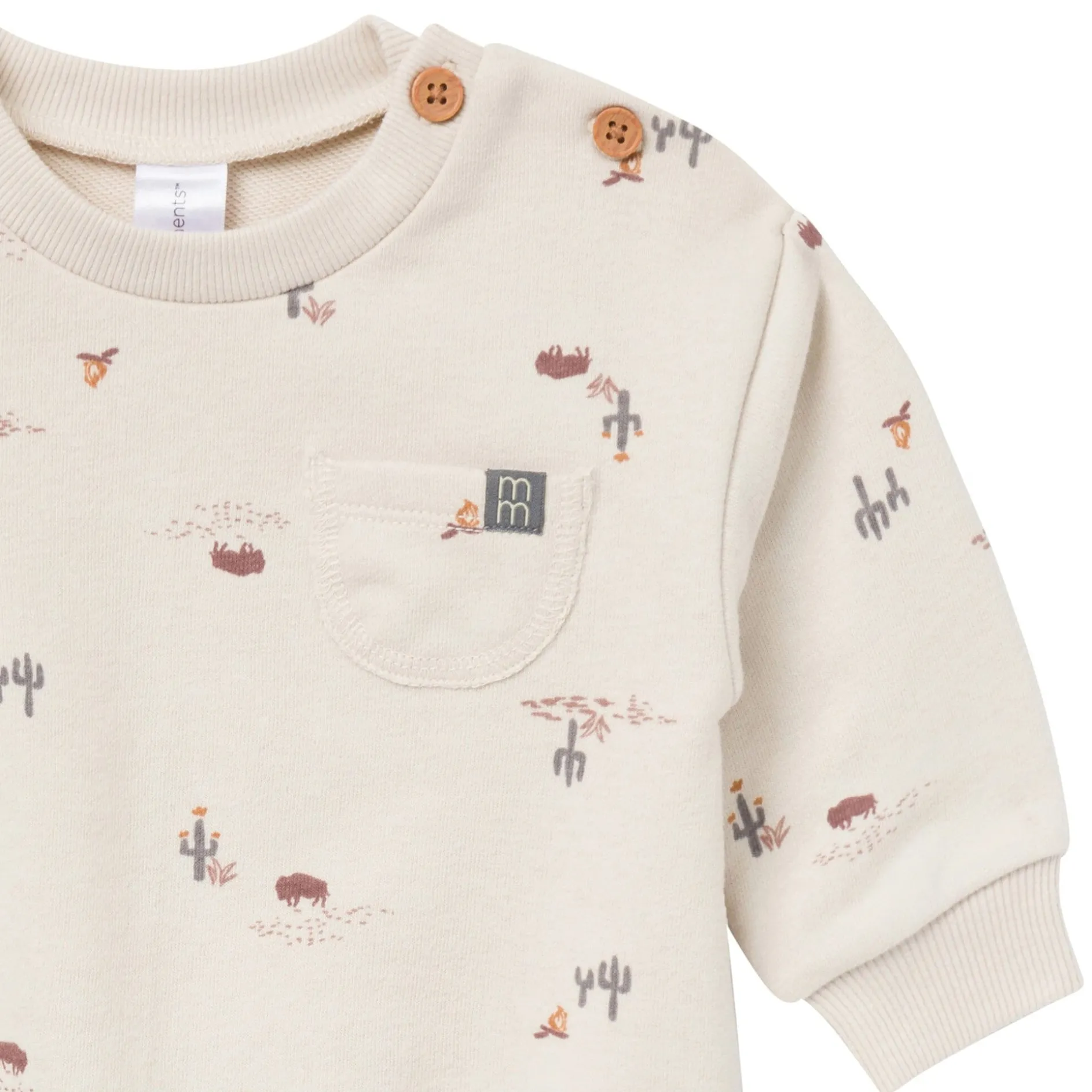 Baby Boys Buffalo Desert Bubble Romper