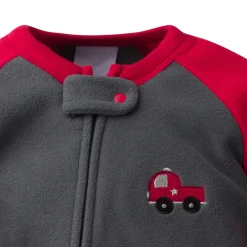 Baby Boys Fire Truck Fleece Pajamas