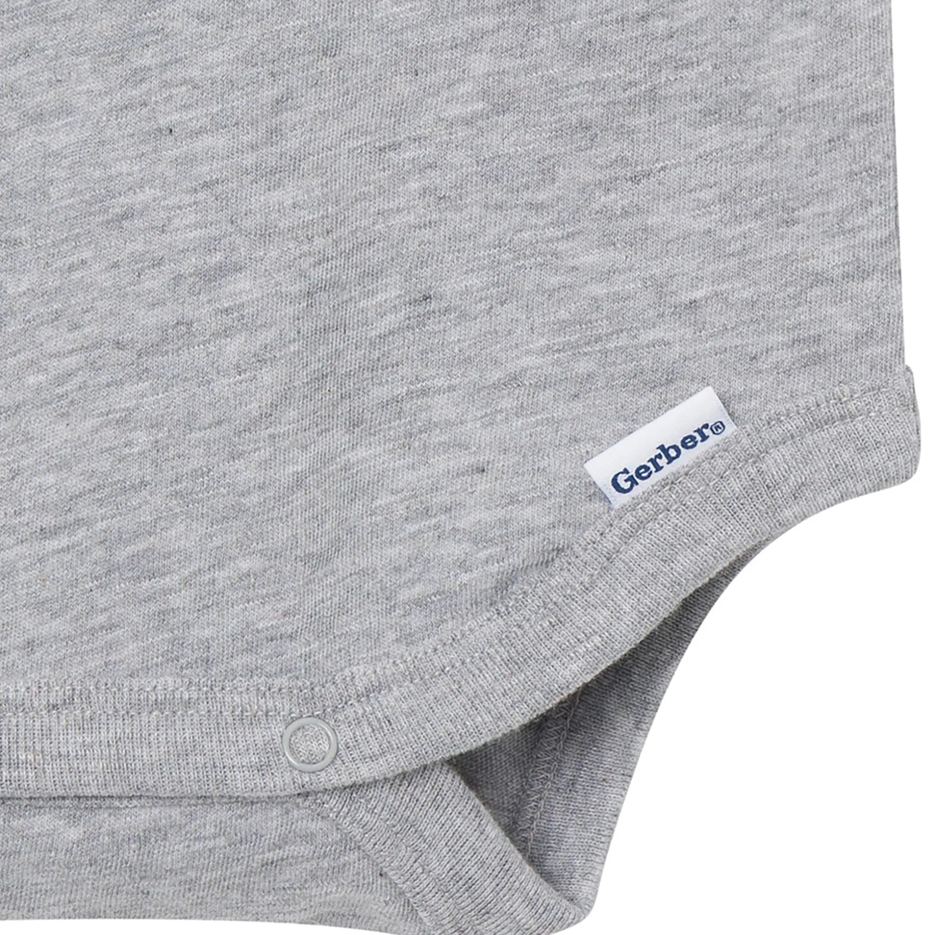 Baby Boys Gray Heather Polo Bodysuit