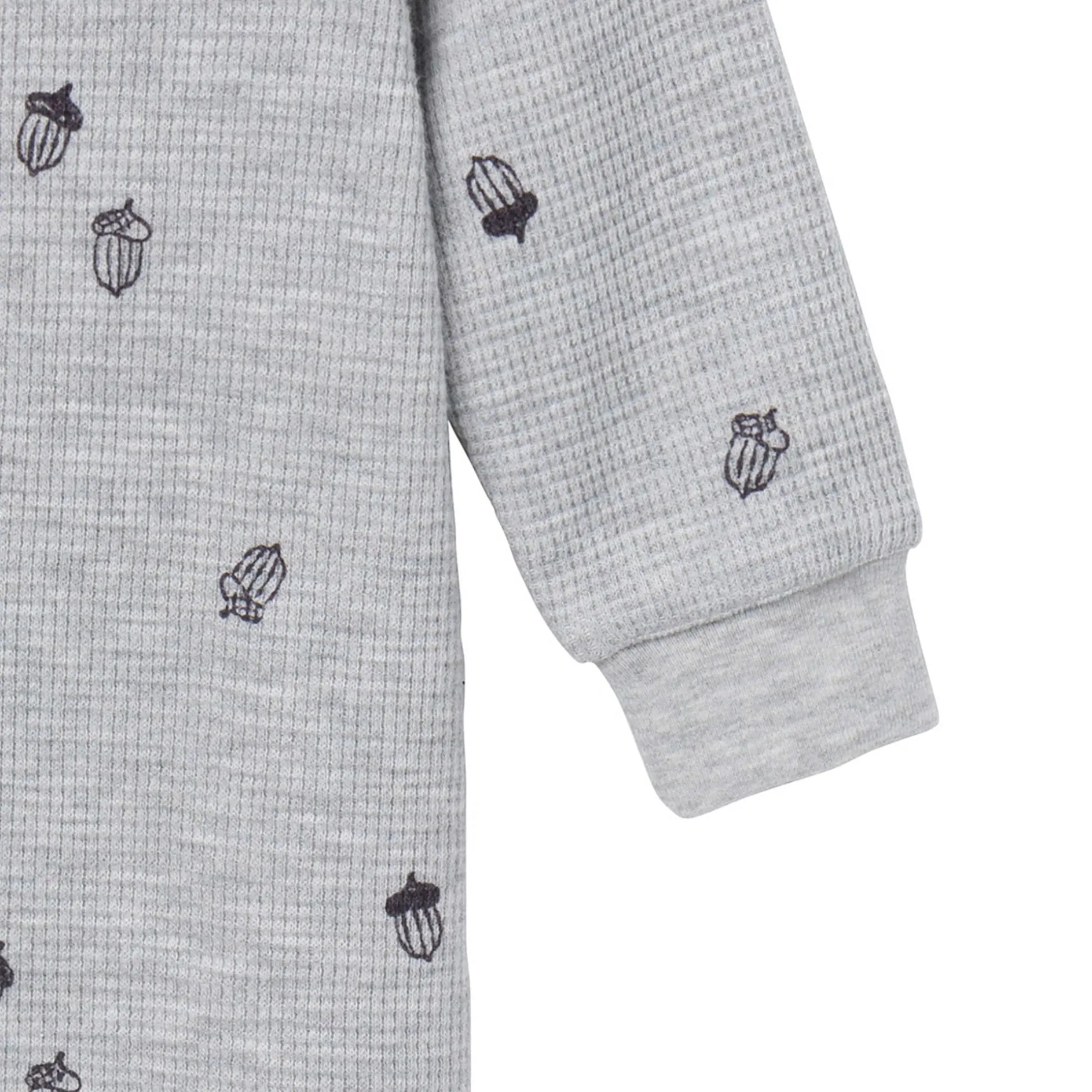 Baby Boys Grey Heather Acorn Slouch Romper