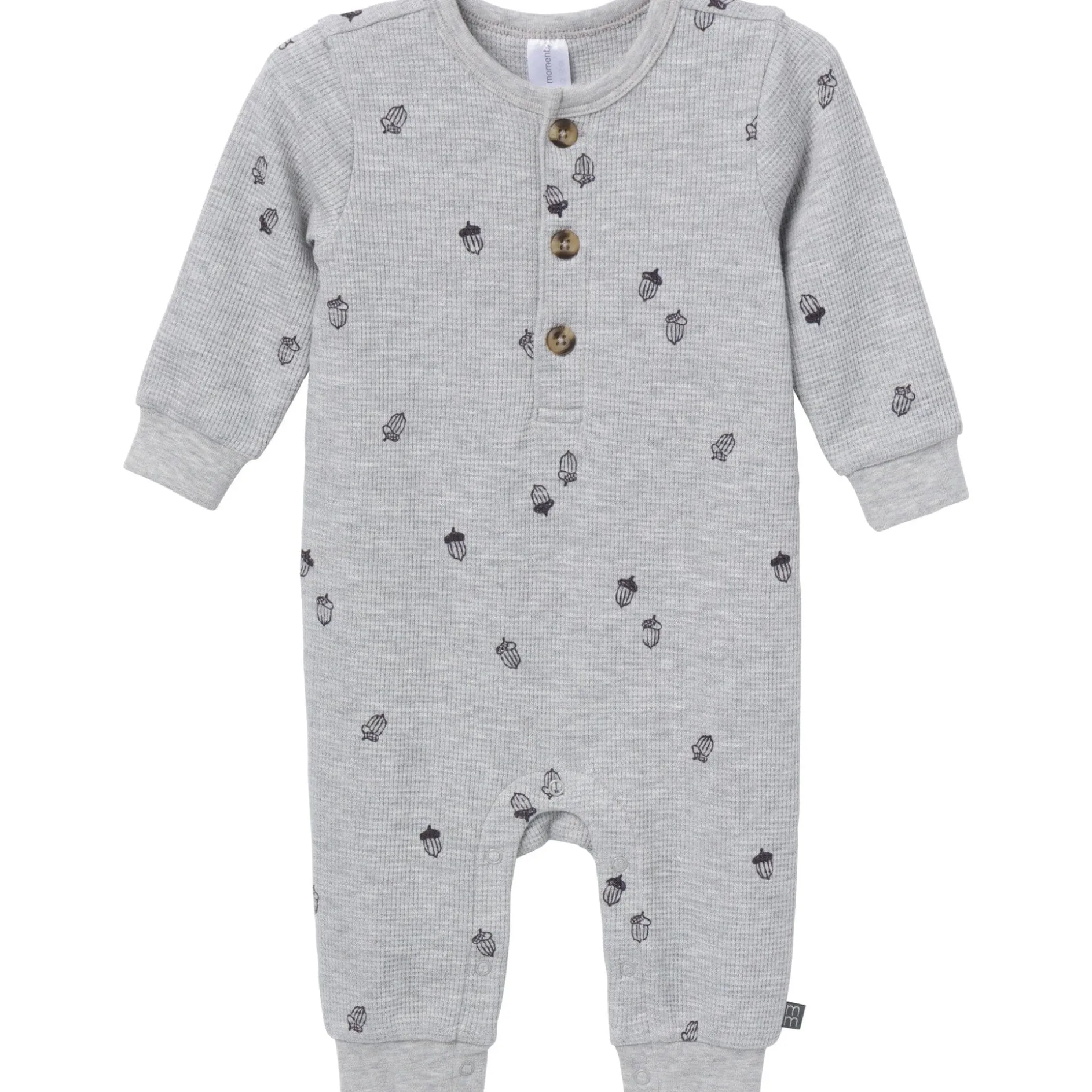 Baby Boys Grey Heather Acorn Slouch Romper