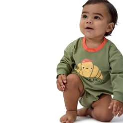 Baby Boys Legendary Rolls Sweatshirt Bubble Romper