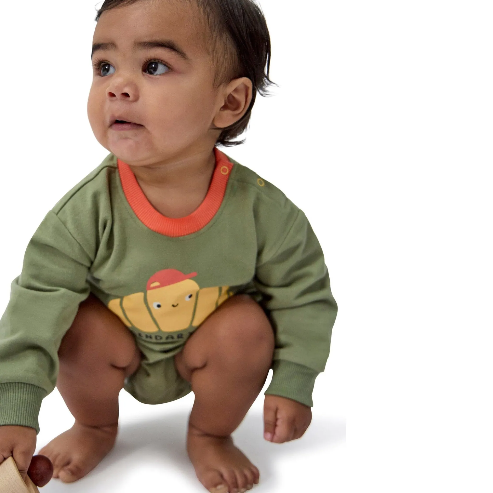 Baby Boys Legendary Rolls Sweatshirt Bubble Romper