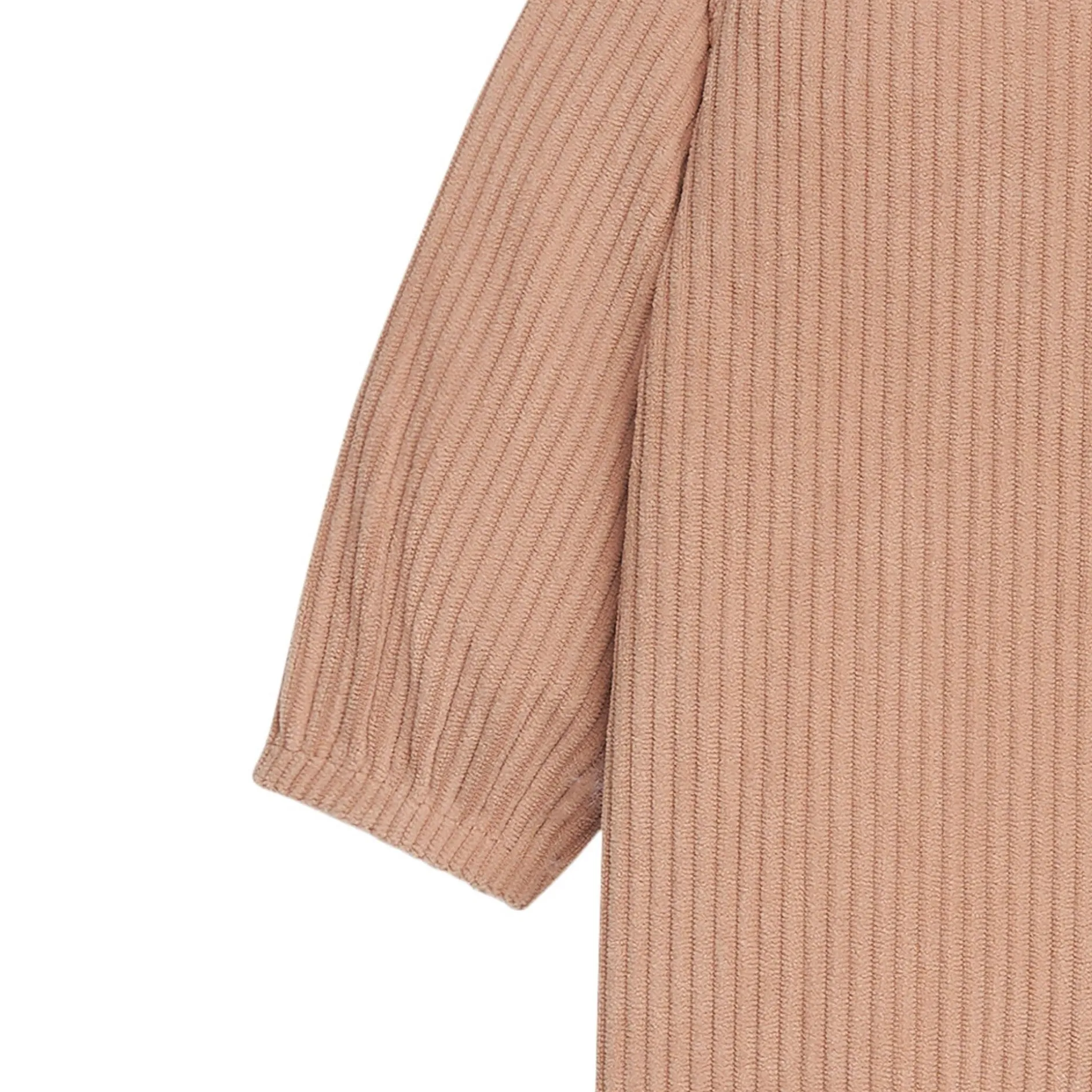 Baby Boys Light Brown Corduroy Romper