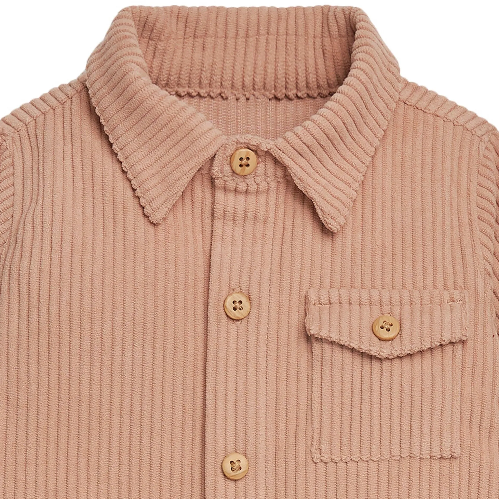Baby Boys Light Brown Corduroy Romper