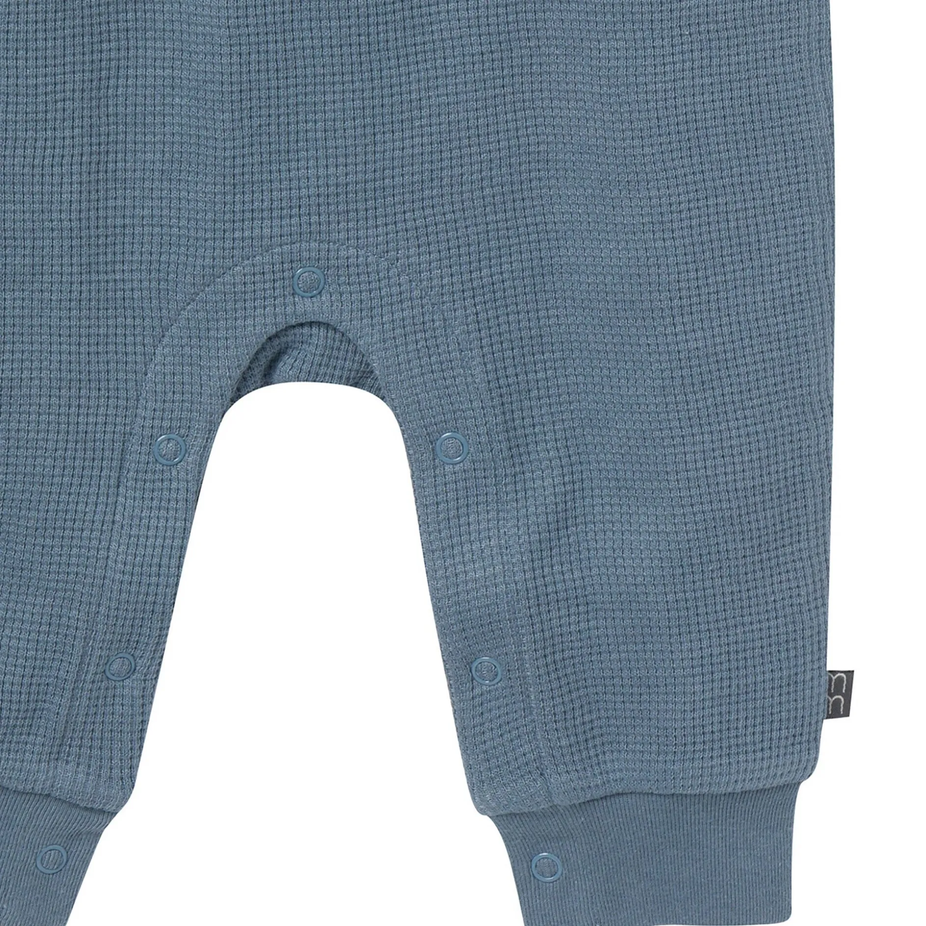 Baby Boys Medium Blue Waffle Slouch Romper