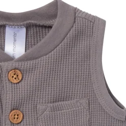 Baby Boys Medium Grey Sleeveless Romper