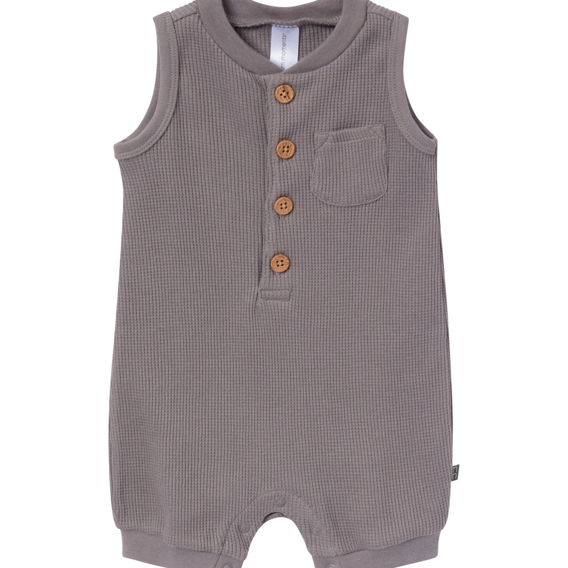 Baby Boys Medium Grey Sleeveless Romper