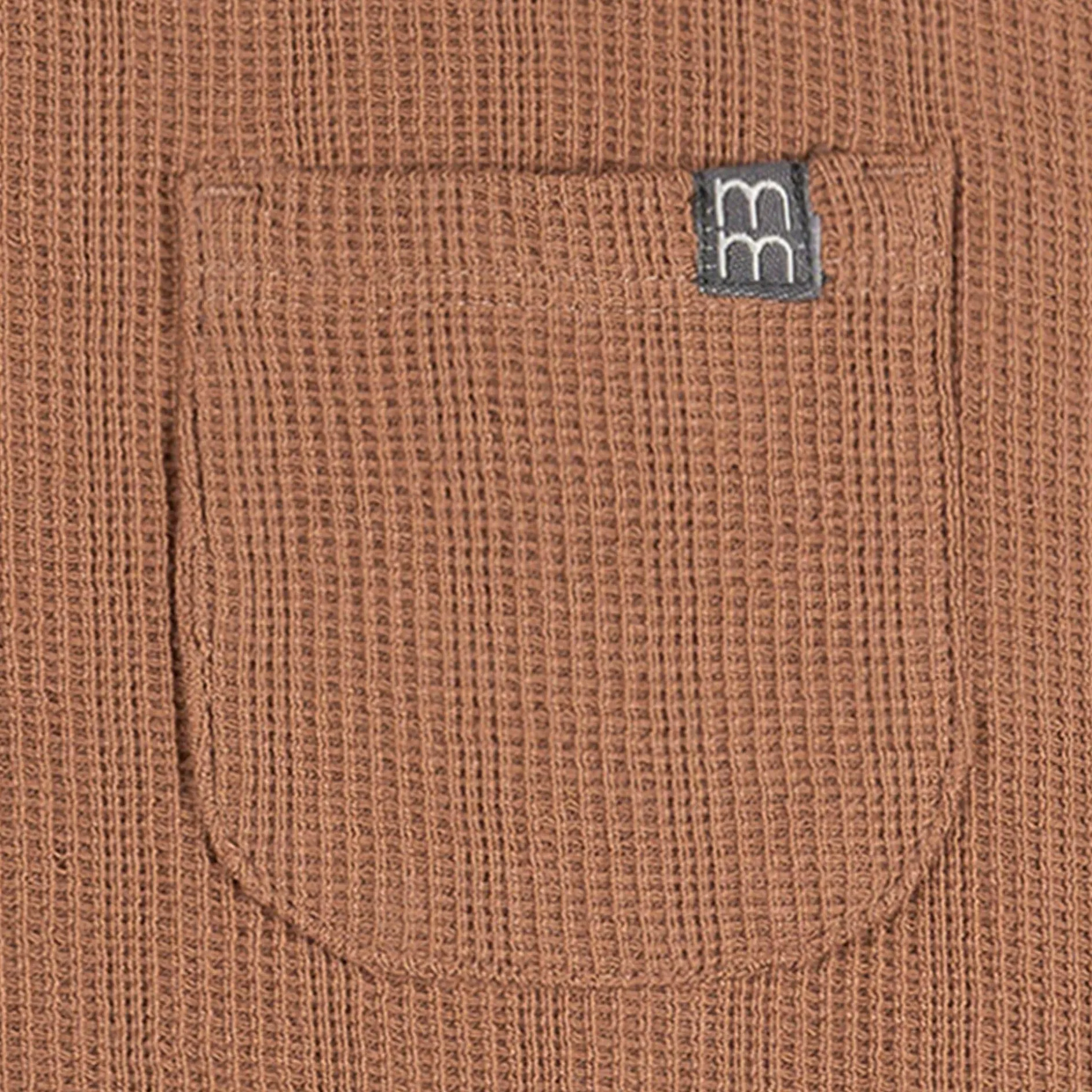 Baby Boys Mocha Henley Romper