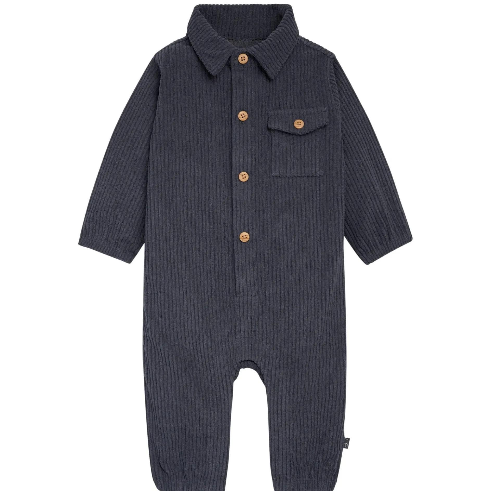 Baby Boys Navy Corduroy Romper