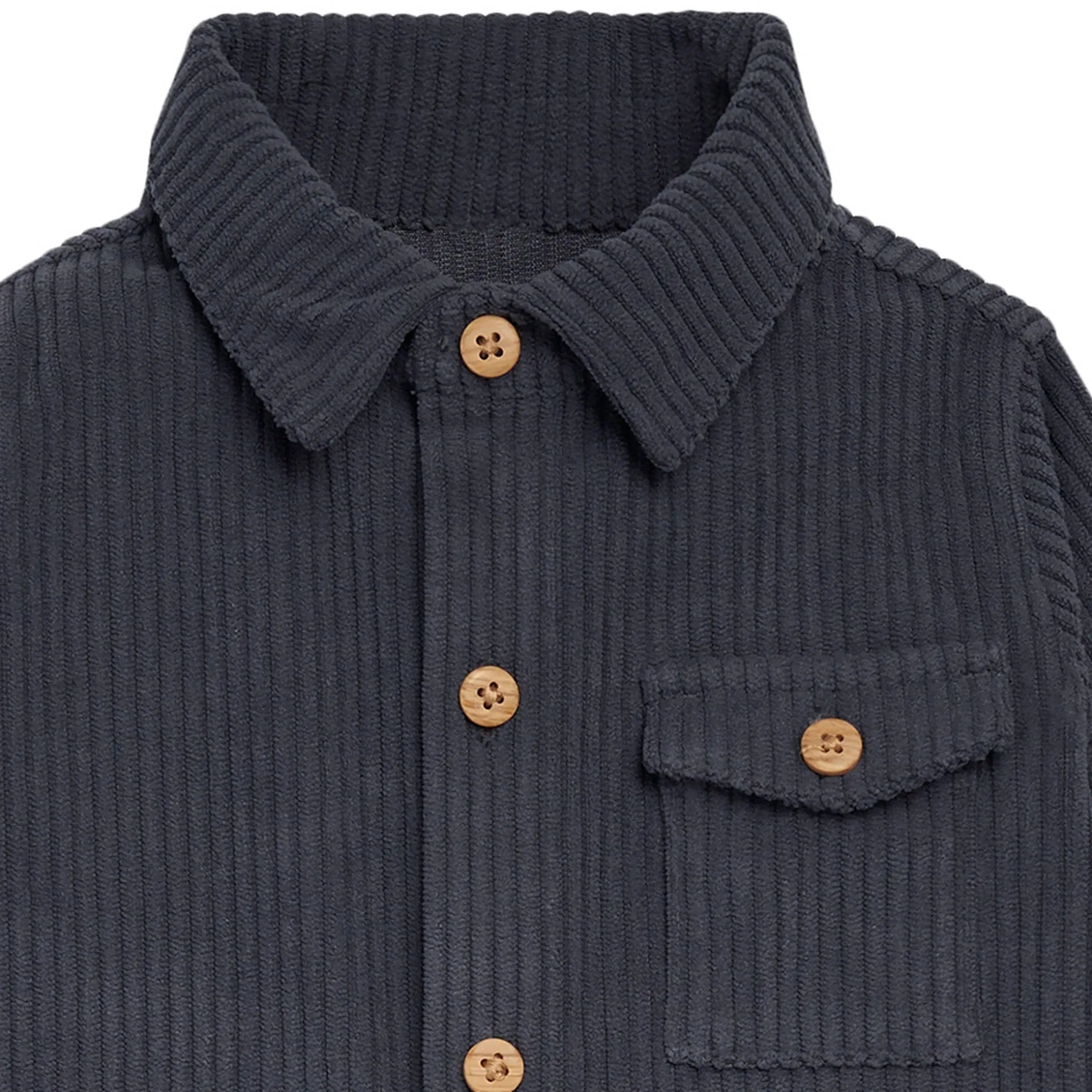 Baby Boys Navy Corduroy Romper