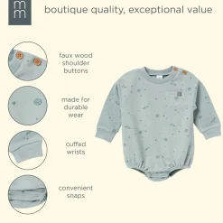 Baby Boys Slate Galaxy Bubble Romper