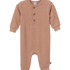 Baby Boys Taupe Waffle Slouch Romper