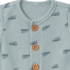 Baby Boys Teal Buggy Short Sleeve Long Leg Romper