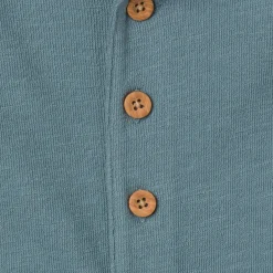 Baby Boys Teal Collared Short Sleeve Romper