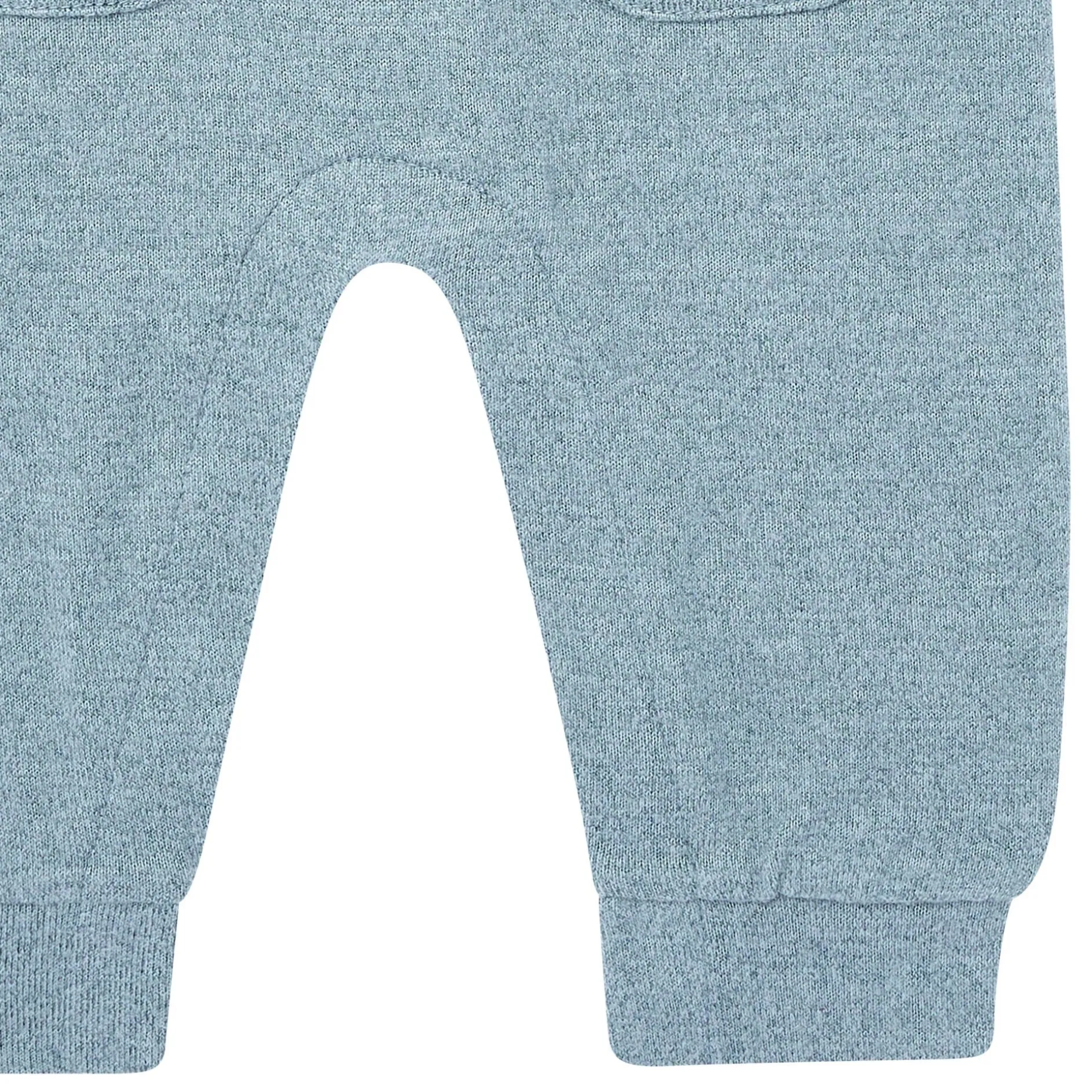 Baby Boys Teal Heather Hacci Long Sleeve Romper