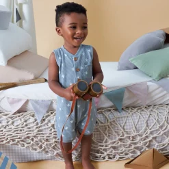 Baby Boys Teal Starfish Sleeveless Romper