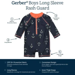Baby Boys UPF 50+ Anchors Rash Guard