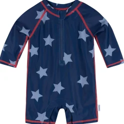 Baby Boys UPF 50+ Blue Stars Long Sleeve Rash Guard