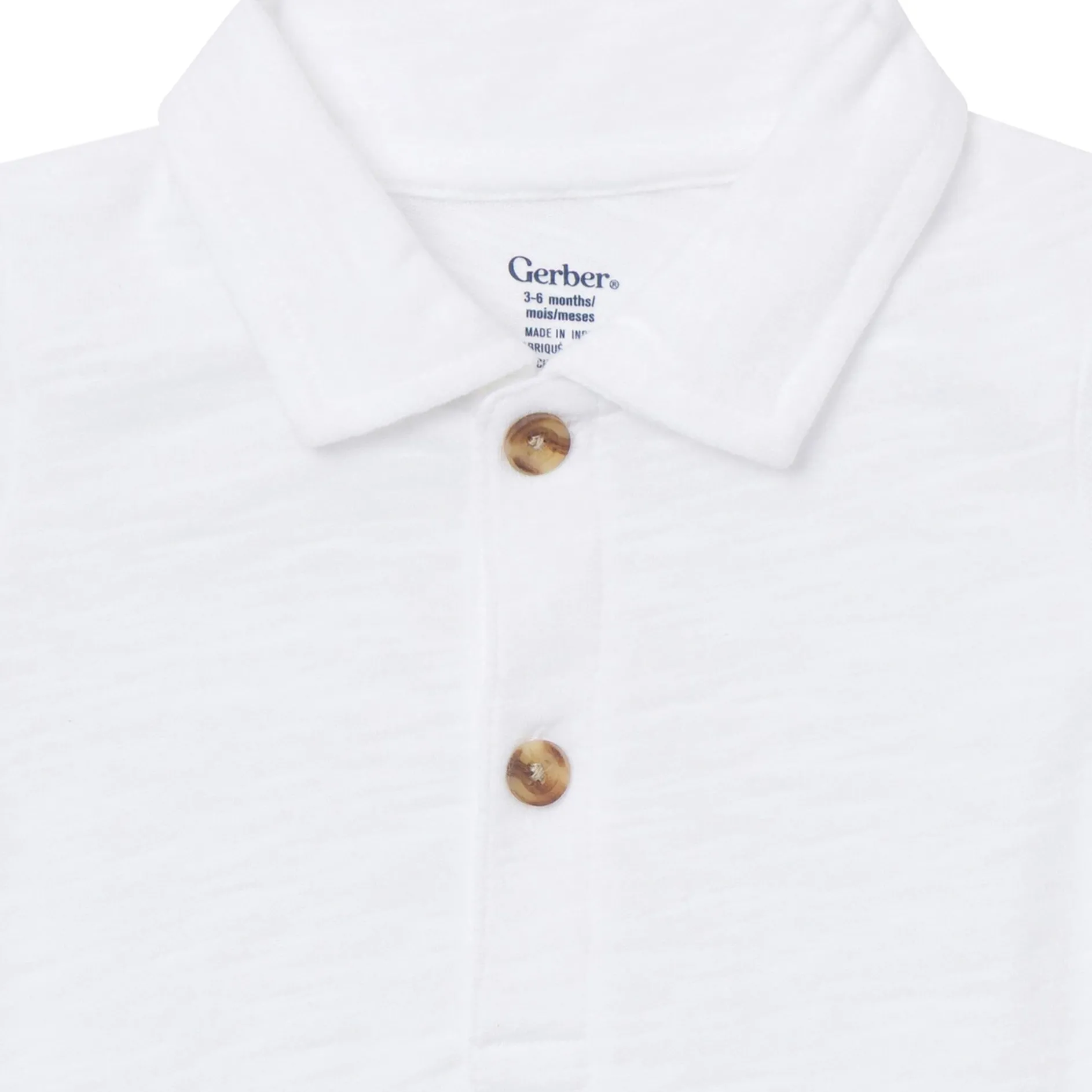Baby Boys White Polo Bodysuit