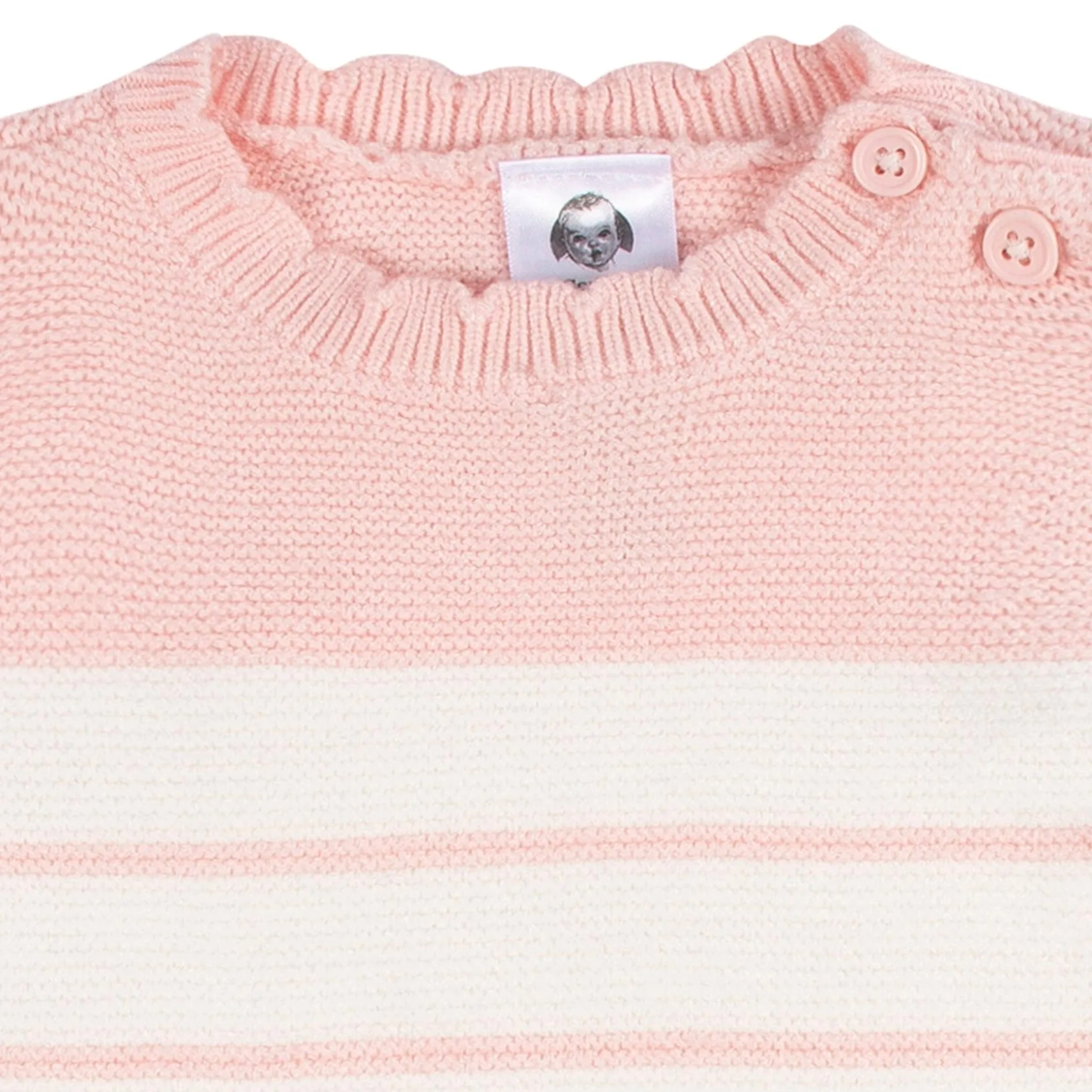 Baby Girls Bear Sweater Knit Romper