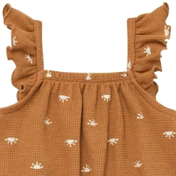 Baby Girls Brown Sun Bubble Romper