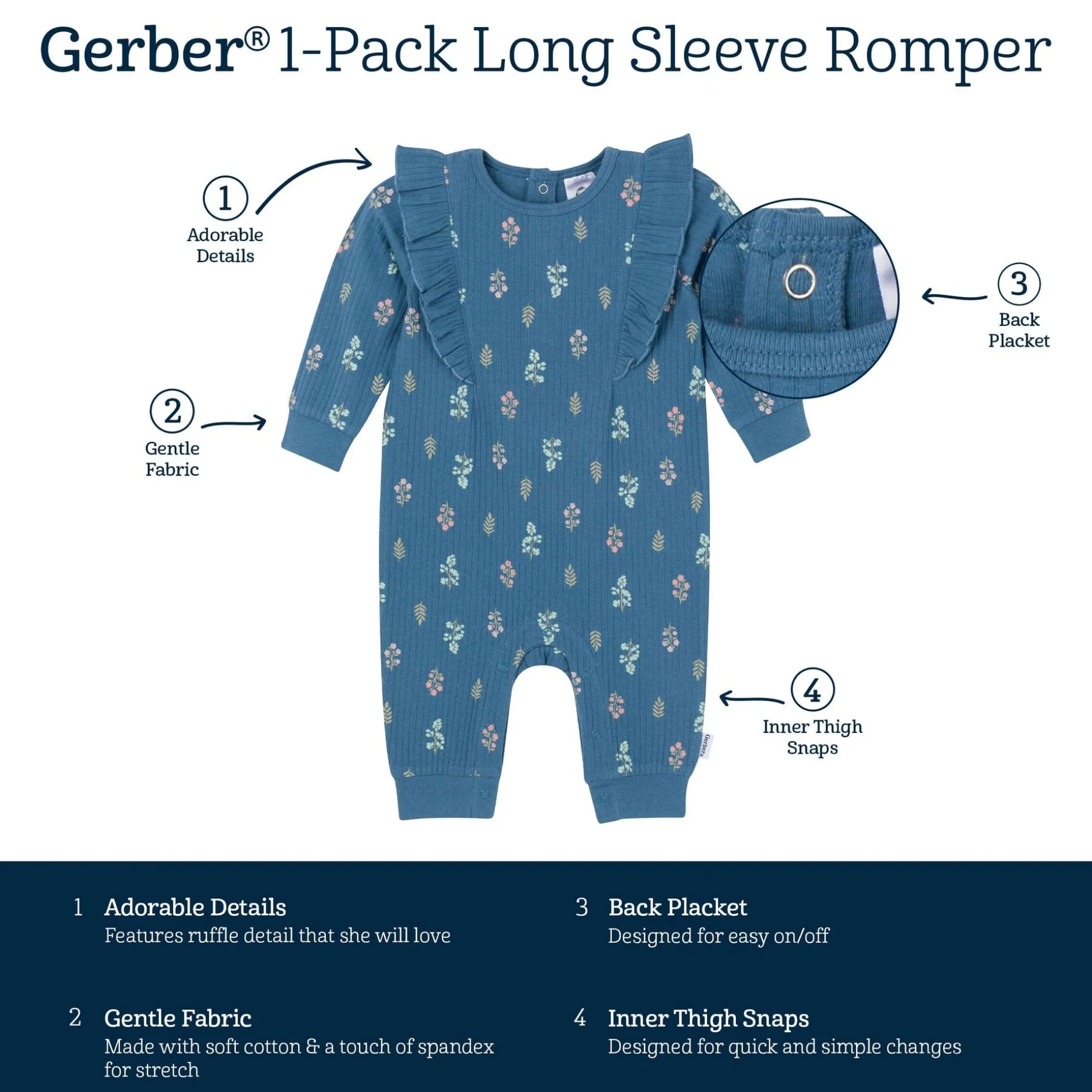 Baby Girls Garden Floral Romper
