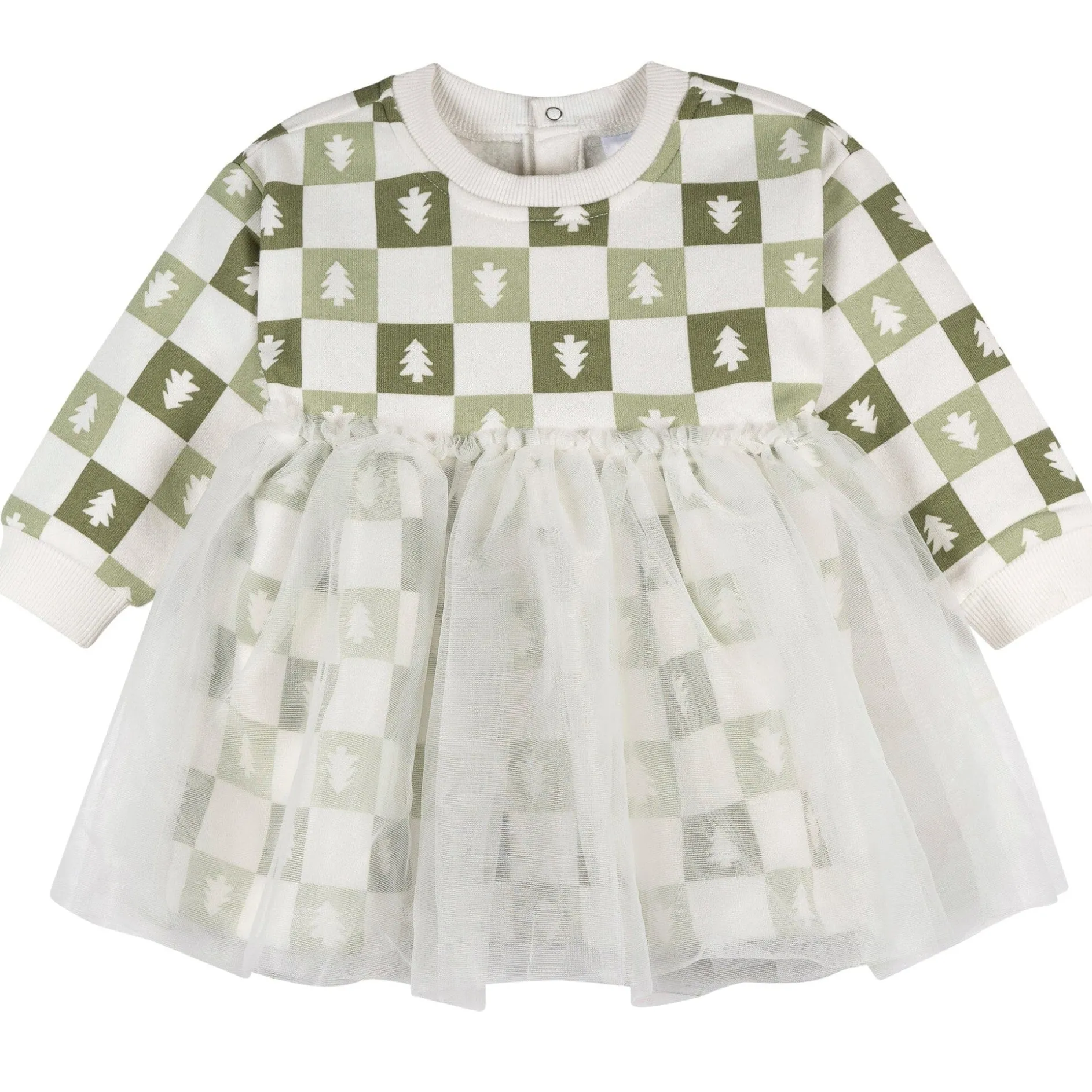 Baby Girls Green Trees Tulle Dress