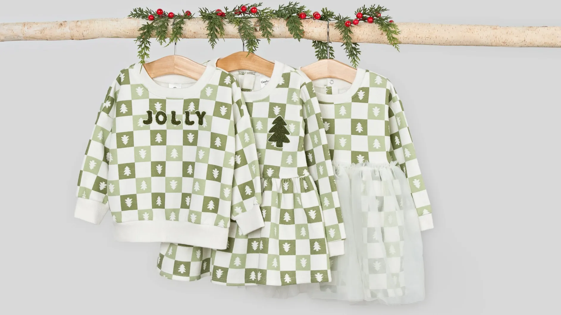 Baby Girls Green Trees Tulle Dress
