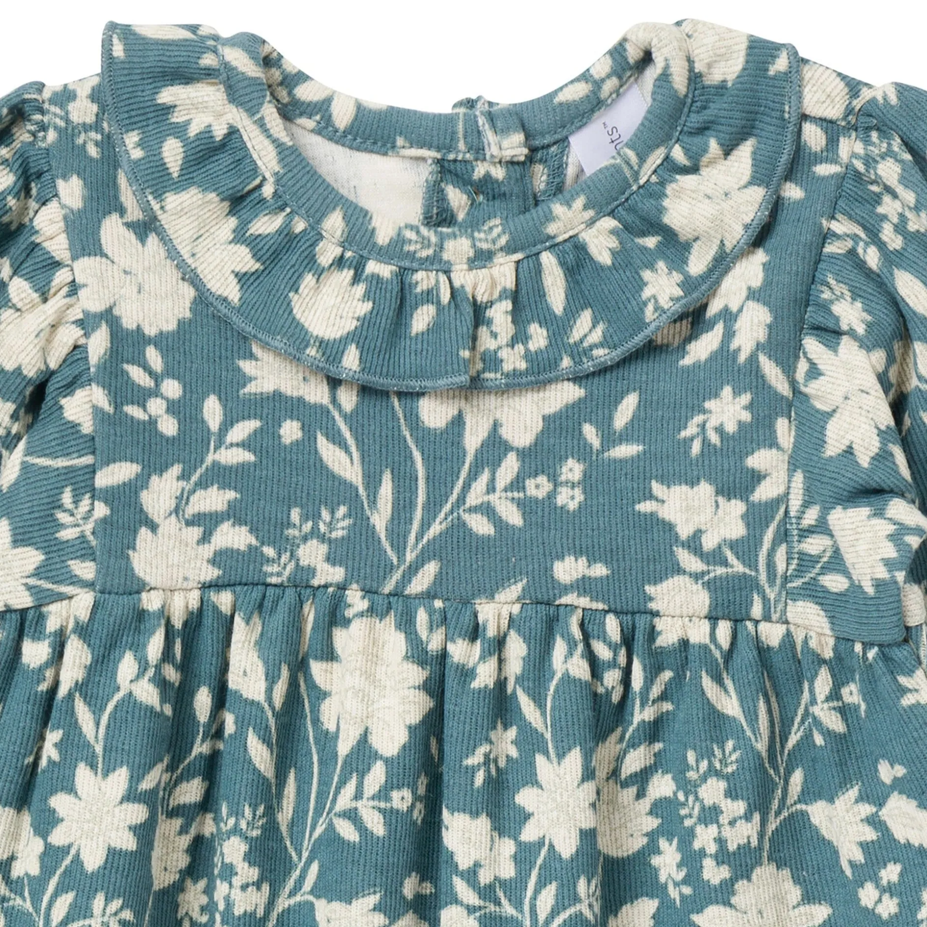 Baby Girls Heritage French Floral Ruffle Collar Romper