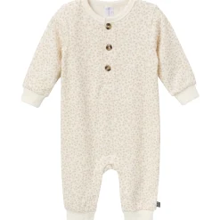 Baby Girls Ivory Ditsy Floral Waffle Slouch Romper