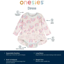 Baby Girls Ivory Rainbow Bodysuit Dress