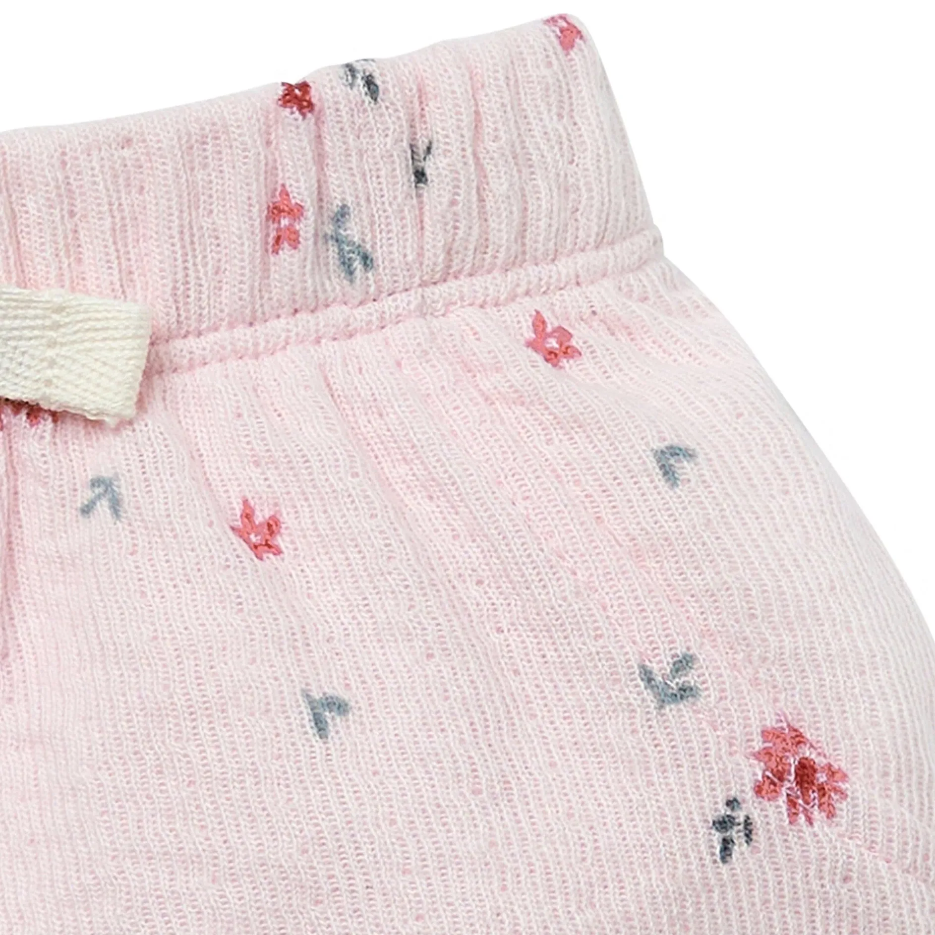 Baby Girls Light Pink Floral Cuffed Shorts