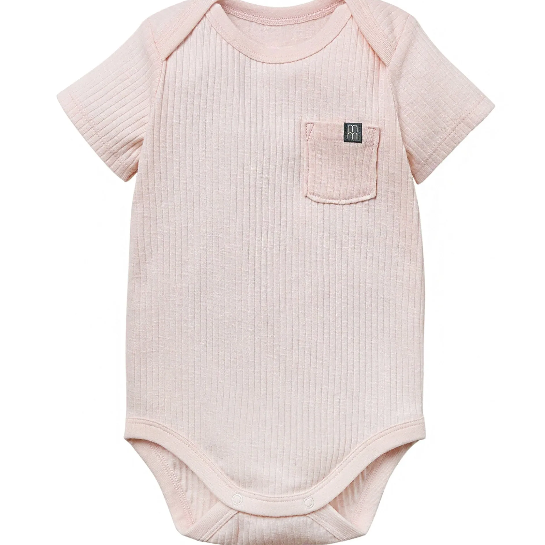 Baby Girls Light Rose Short Sleeve Bodysuit