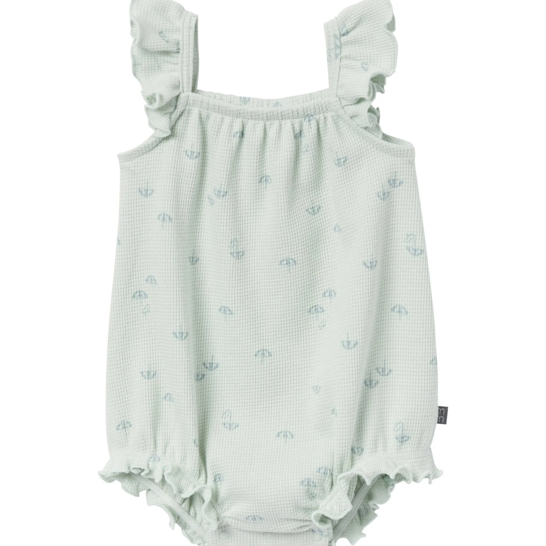Baby Girls Light Sky Beach Umbrella Bubble Romper