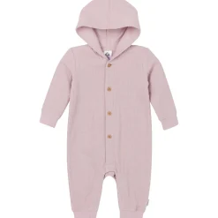 Baby Girls Mauve Hooded Romper