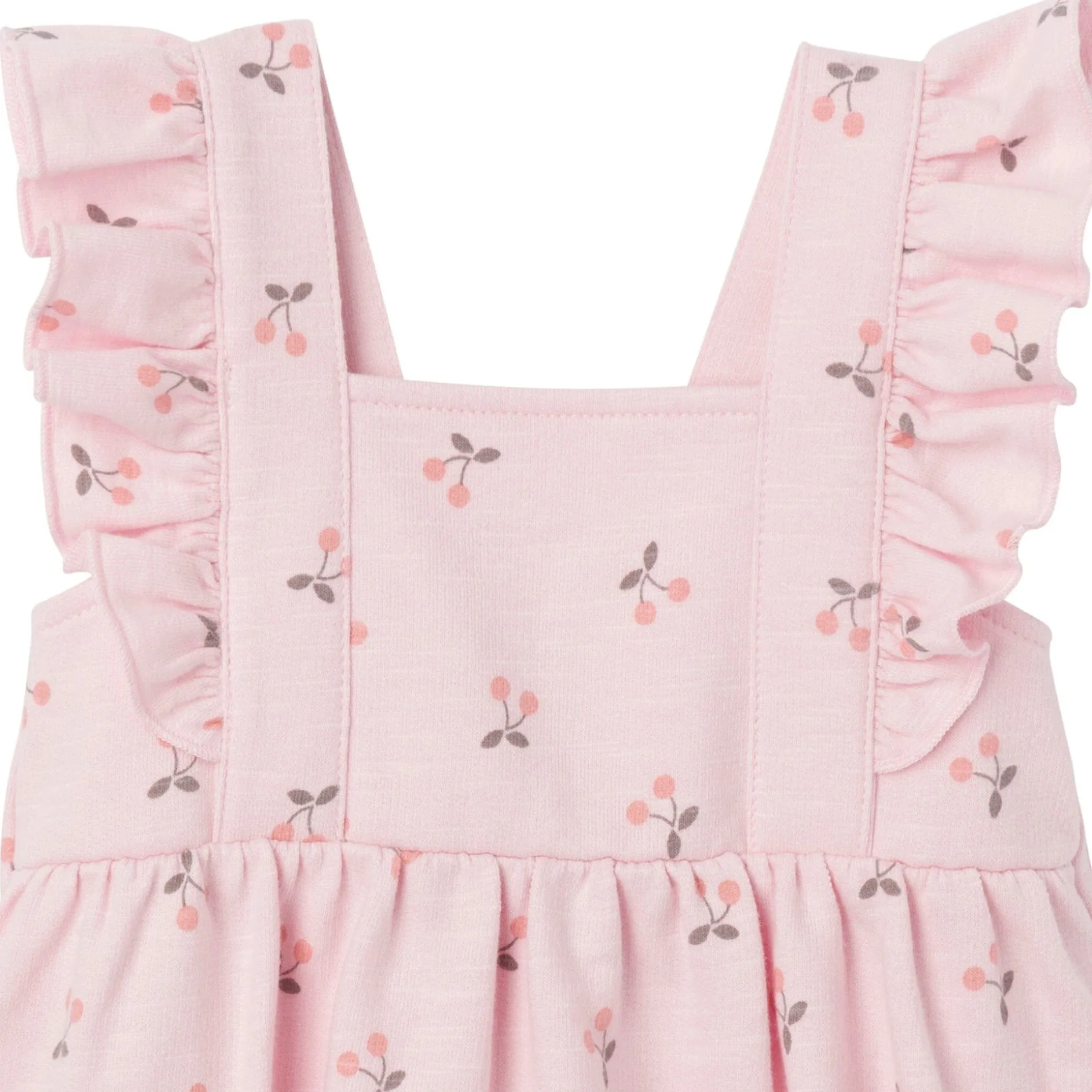 Baby Girls Pink Cherries Romper