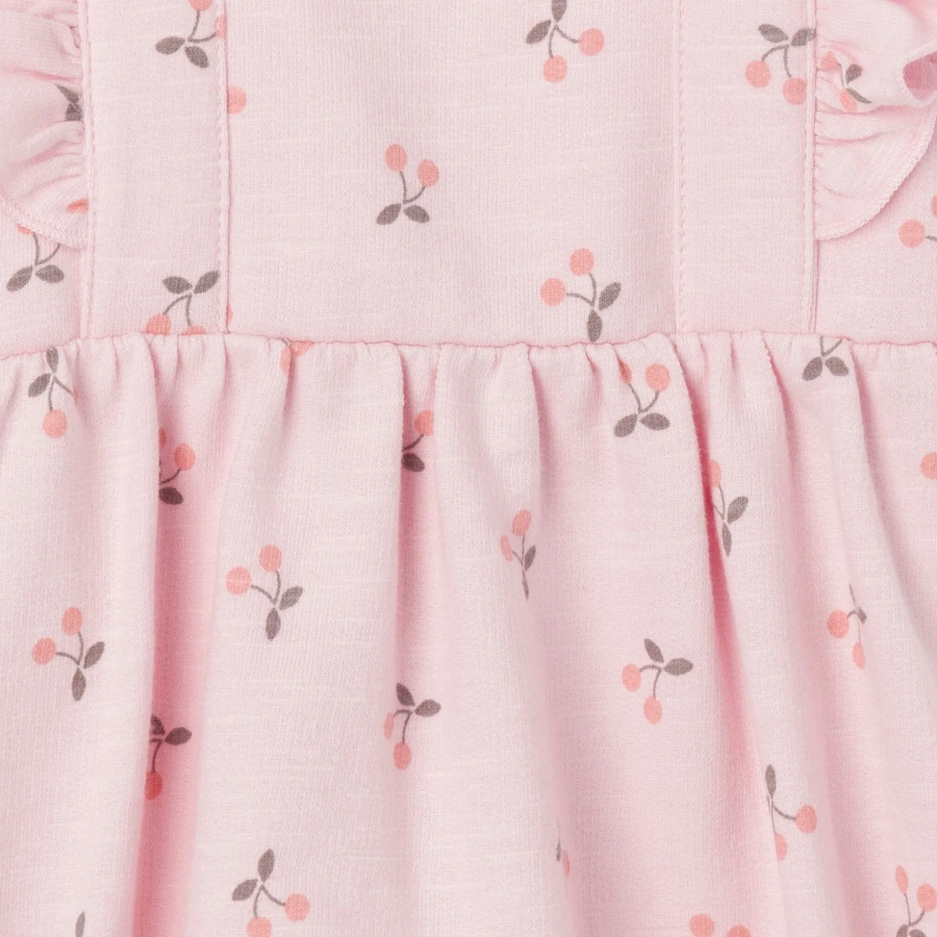 Baby Girls Pink Cherries Romper