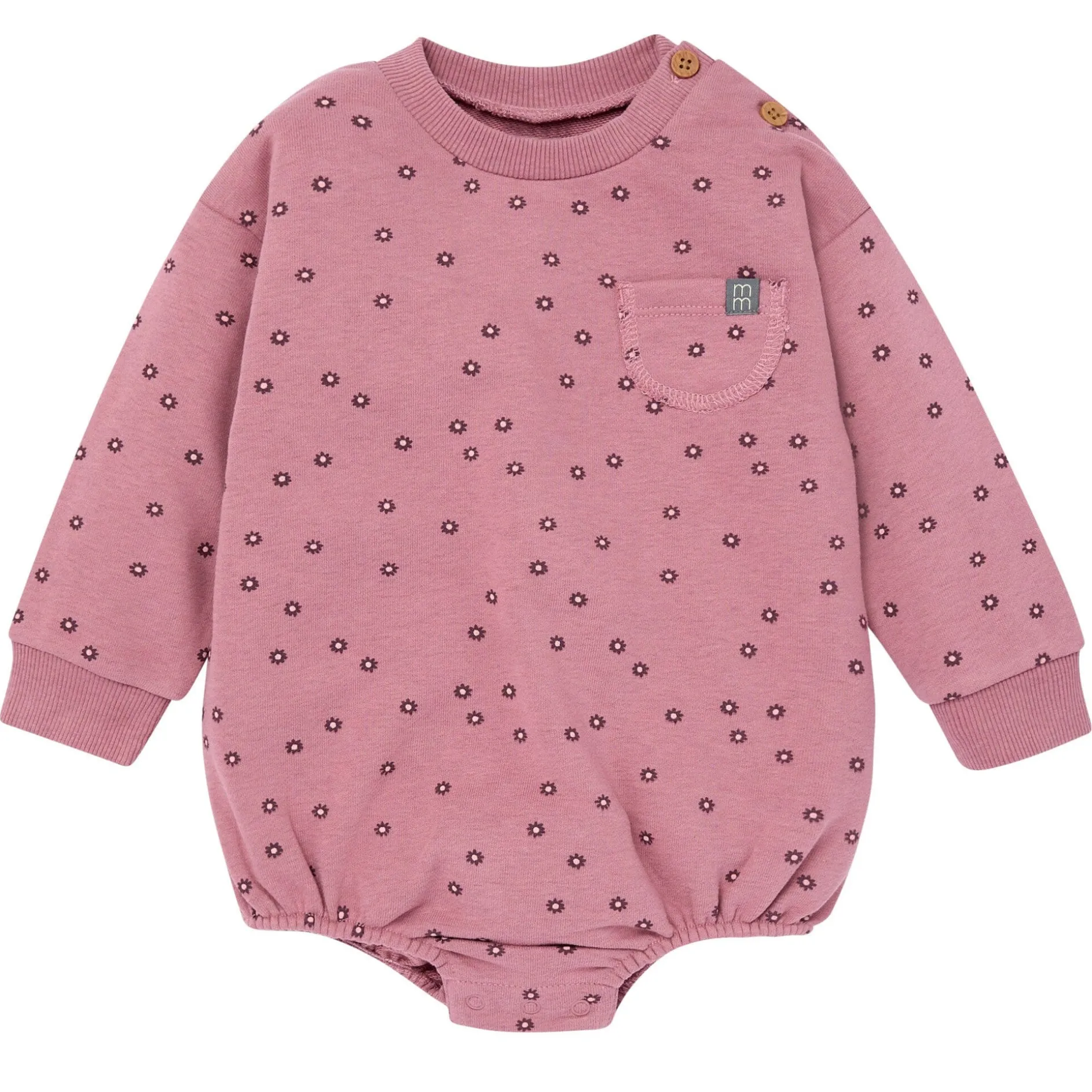 Baby Girls Pink Daisy Bubble Romper