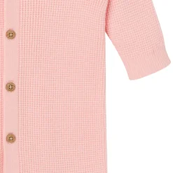 Baby Girls Pink Hooded Viscose Sweater Romper