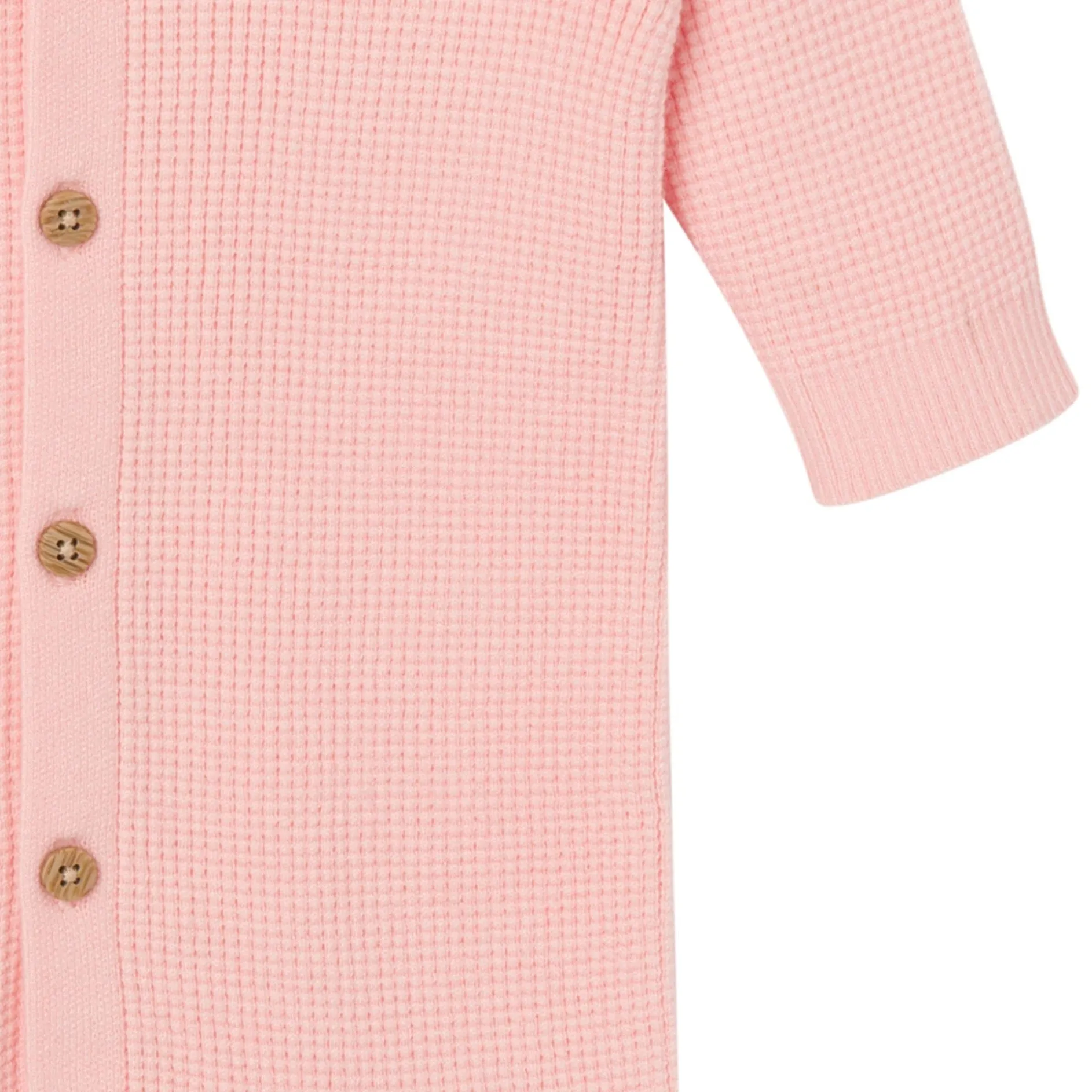 Baby Girls Pink Hooded Viscose Sweater Romper