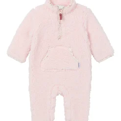 Baby Girls Pink Sherpa Romper