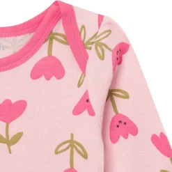 Baby Girls Pink Tulips Bodysuit Dress