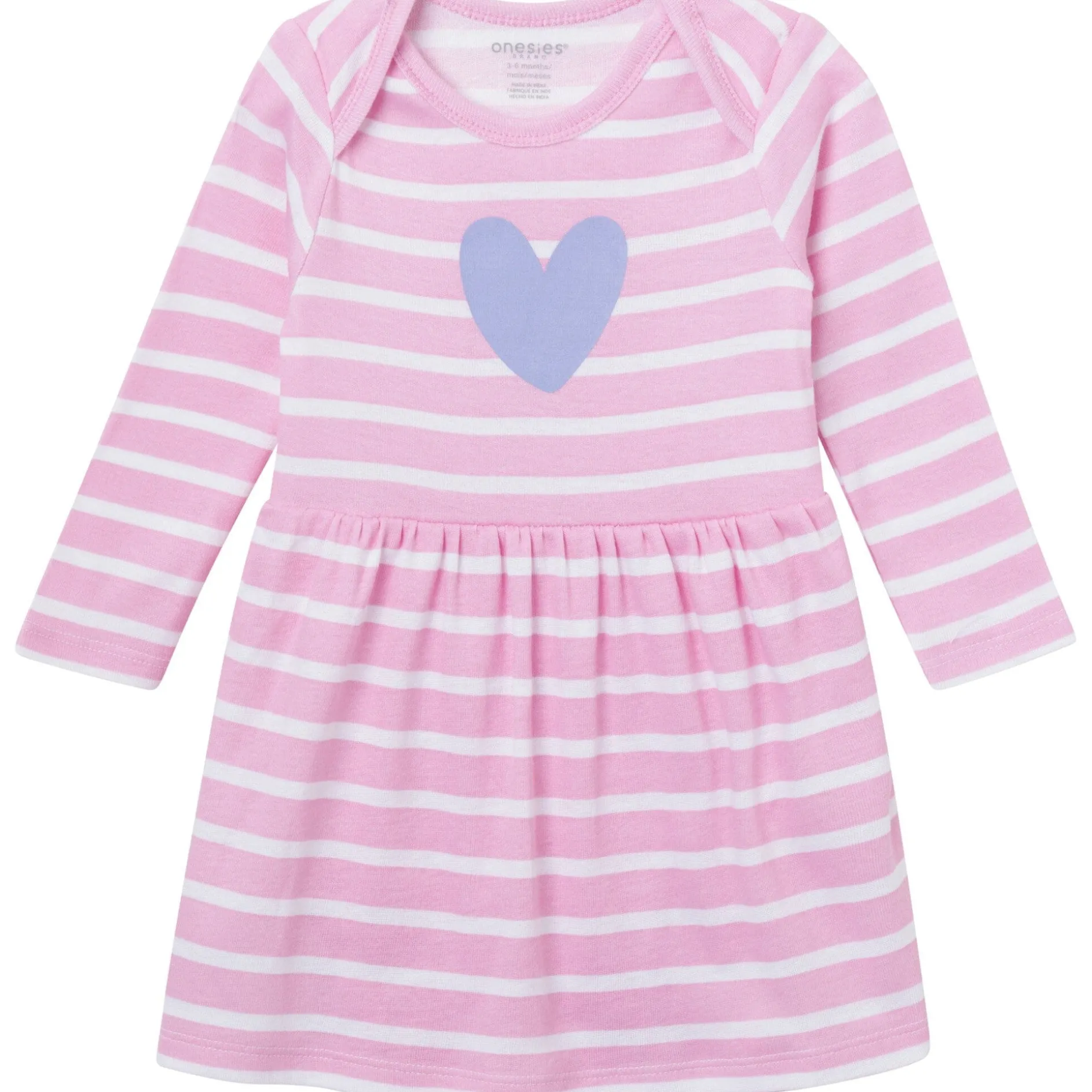 Baby Girls Purple Heart Bodysuit Dress