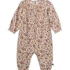 Baby Girls Rainy Day Floral Smocked Long Leg Romper